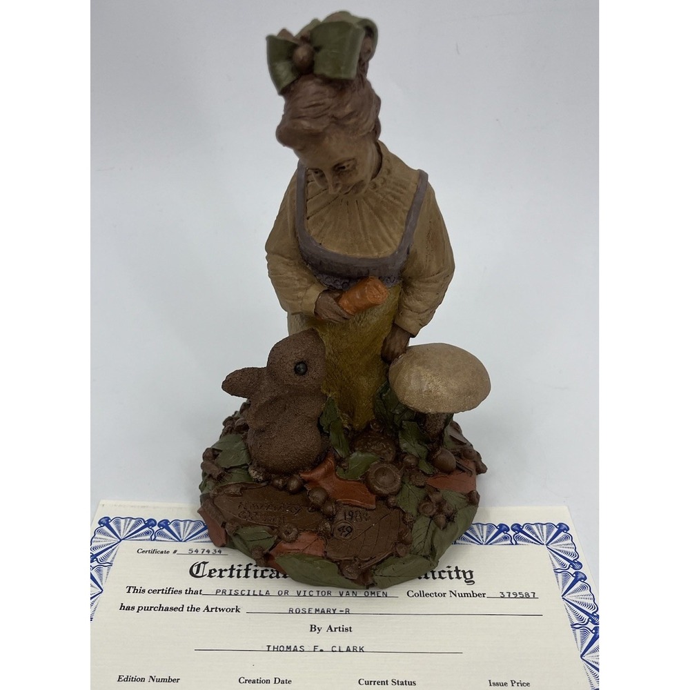 Tom Clark Rosemary Gnome Hand Signed Edition 49 Cairn Studio Bunny